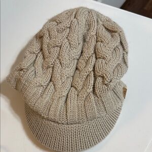 Adidas Beige Cable Knit Hat